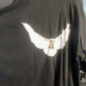 Yeezy Black Shirt with White Graphic